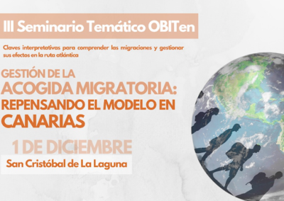 III Seminario Temático OBITen: Gestión de la acogida migratoria