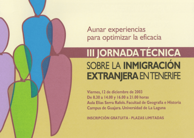 III Jornada Técnica sobre la inmigración extranjera en Tenerife